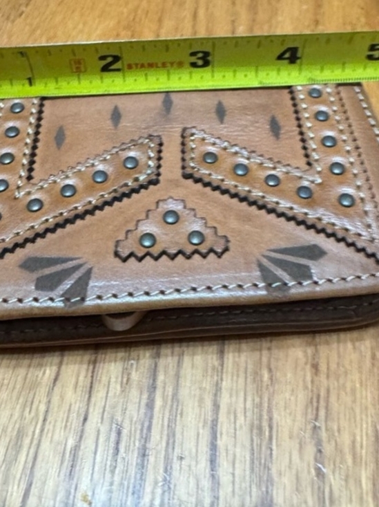 STS Ranchwear Handbags - STS Ranchwear Brown Leather Studded Western Wallet